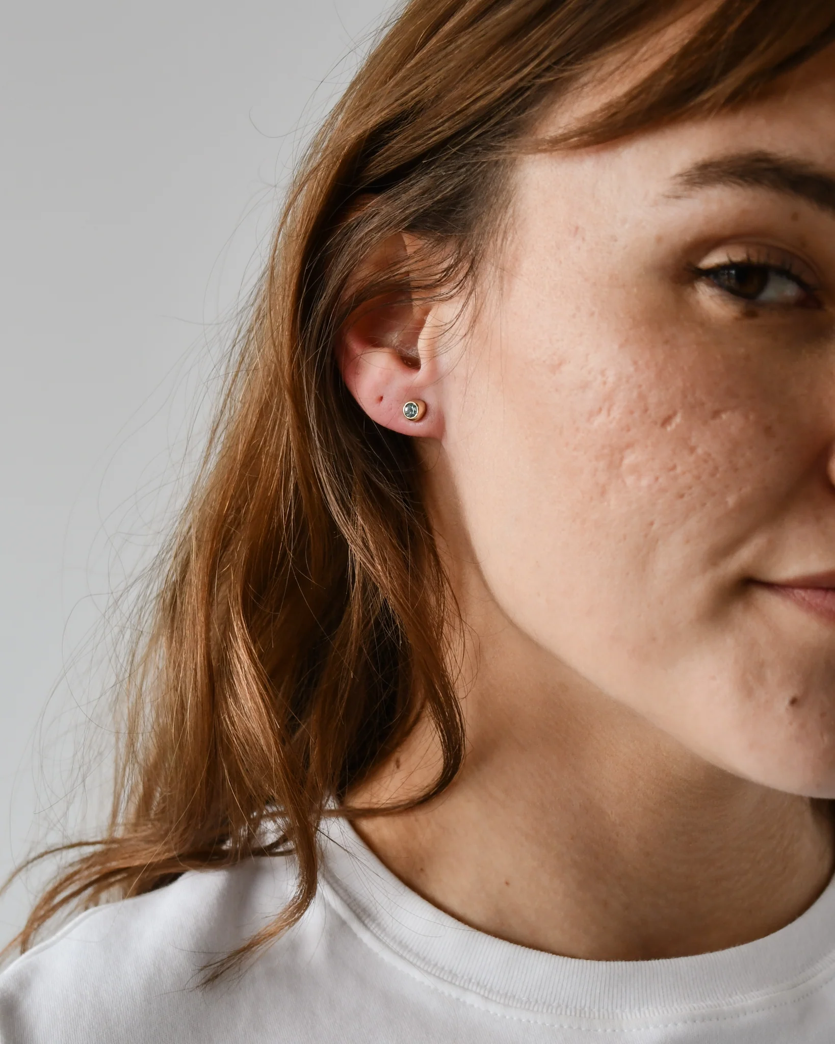 DEW DROP STUDS | AQUAMARINE | SAMPLE - Image 5