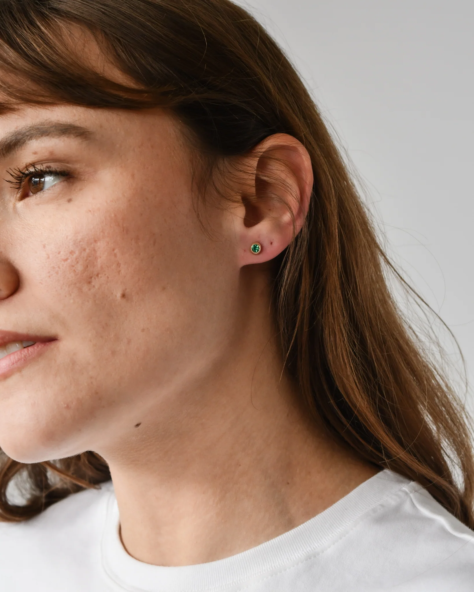 DEW DROP STUDS | EMERALD | SAMPLE - Image 3