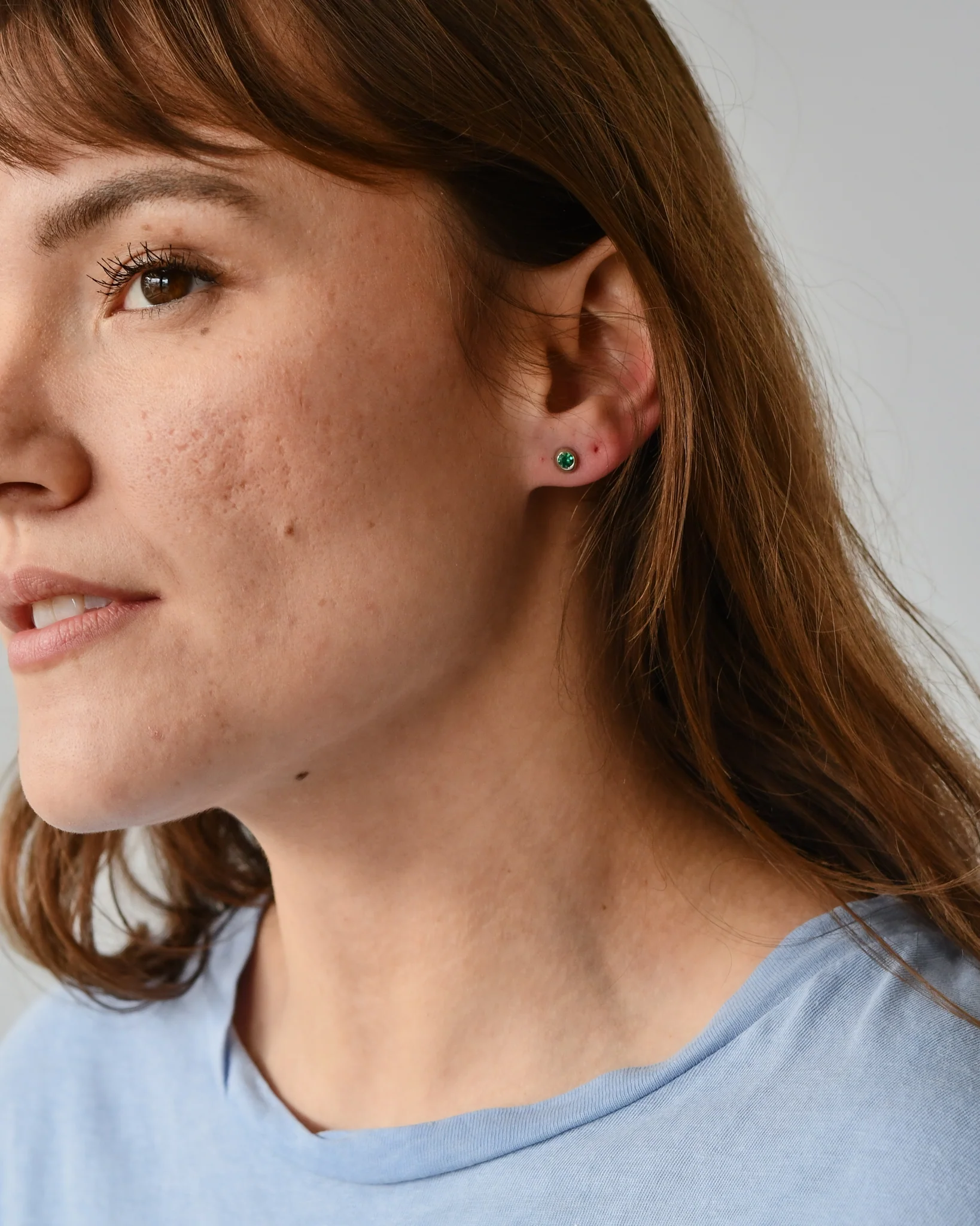 DEW DROP STUDS | EMERALD | SAMPLE - Image 8