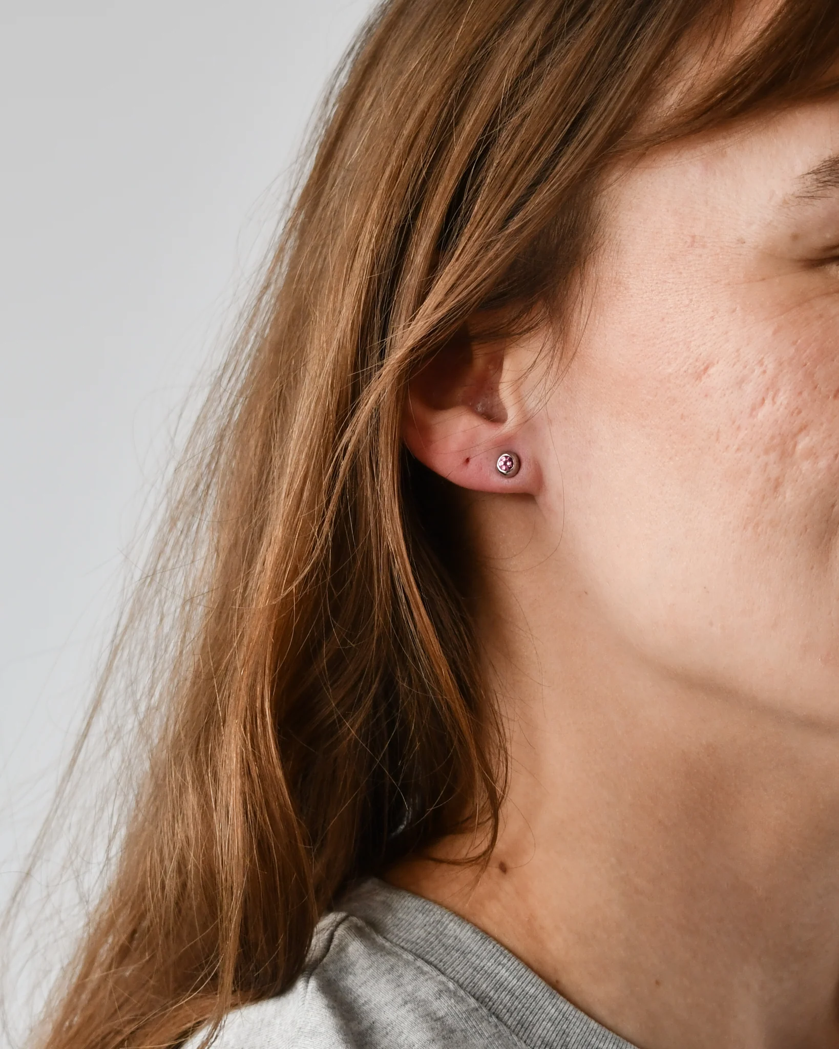 DEW DROP STUDS | PINK TOURMALINE | SAMPLE - Image 9